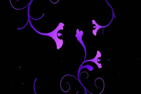 Purple Flourish Wipe Widescreen Stock Footage 10874915