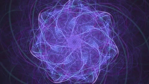 Purple flower changing pattern,  alternative dimension of consciousness Stock Footage 147276050