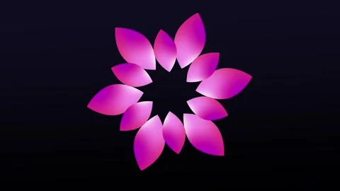 Purple Flower-like Digital Bloom Stock Footage 335637614
