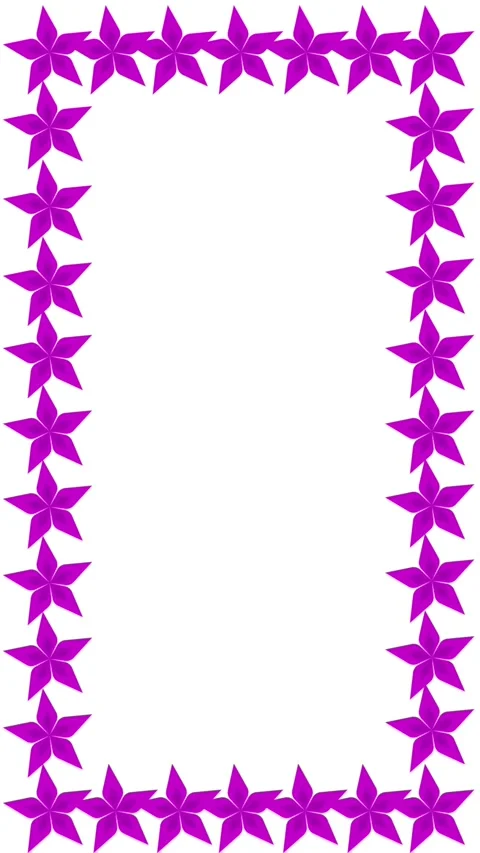 Purple flower frame animation Stock Footage 309856323