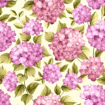 Purple flower hydrangea Stock Illustration