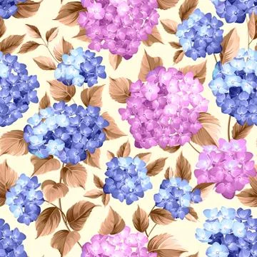 Purple flower hydrangea Stock Illustration