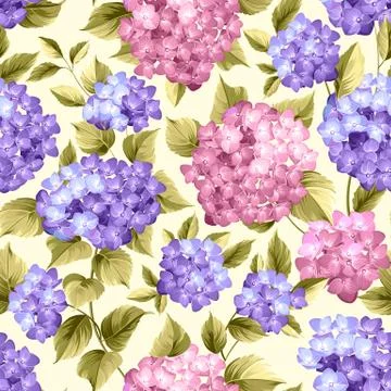 Purple flower hydrangea Stock Illustration