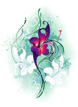 Purple flower Stock Illustration