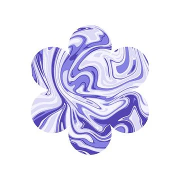 Purple flower with marble texture Stock Illustration
