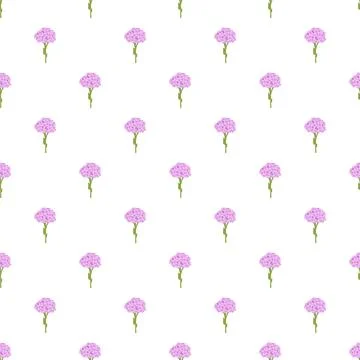 Purple flower pattern creating repeating floral background design Stock Illustration