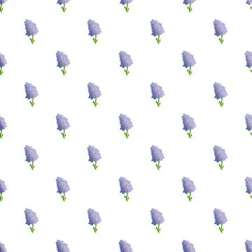 Purple flower pattern creating seamless floral background Stock Illustration