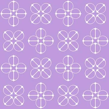Purple flower seamless pattern on black background Иллюстрация