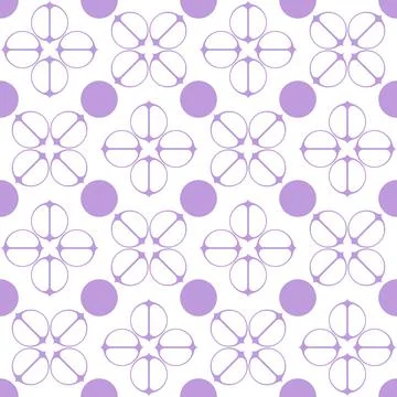 Purple flower seamless pattern on black background 스톡 일러스트