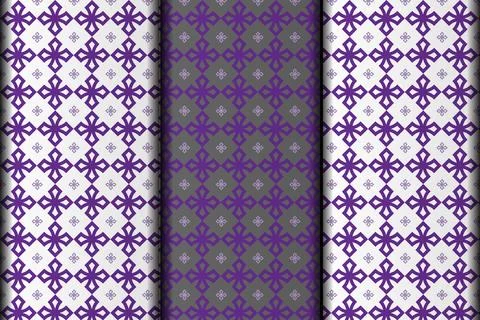 Purple flower style vector eps pattern design. Stock Illustration