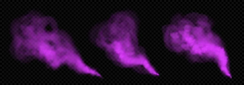 Purple flows of clouds of smoke Stock Illustration