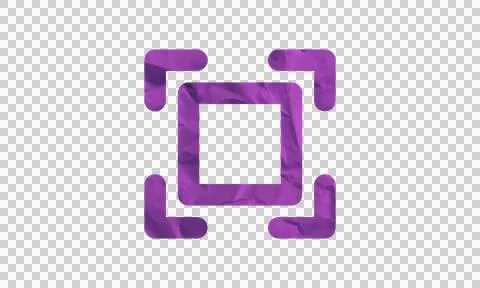 Purple focus frame icon for digital interface design and photography user e.. Stock Illustration