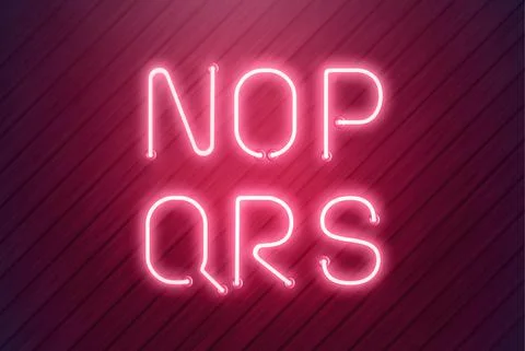 Purple font retro neon led neon lamp in realistic style. Shiny party background Stock Illustration