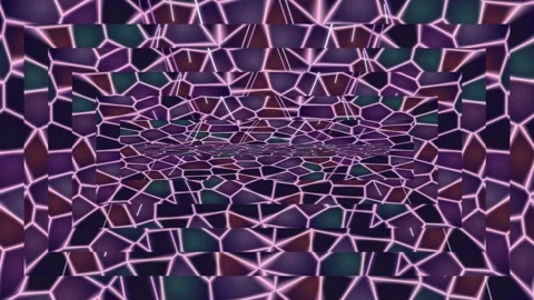 Purple Fractured Surface Pattern Animation Loop. Stock Footage 329928944