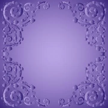 Purple frame with grape elements イラスト素材