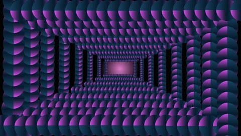 Purple frame of spheres with shadows background in 4k video. Video stock 146602248