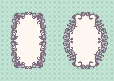 Purple frames Illustrazione stock