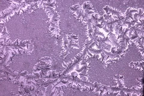Purple Frost Patterns Foto stock