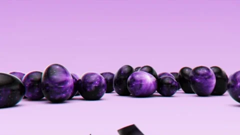 Purple Galaxy Easter Egg Cracks Background Stock Footage 269307738