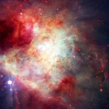 Purple galaxy in outer space. Elements of this image furnished by NASA Stock Illustration