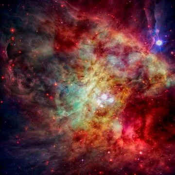 Purple galaxy in outer space. Stock Photos