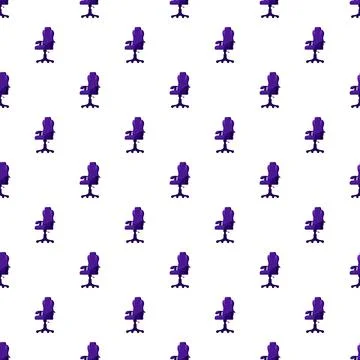 Purple gaming chair pattern creating seamless background Stock Illustration