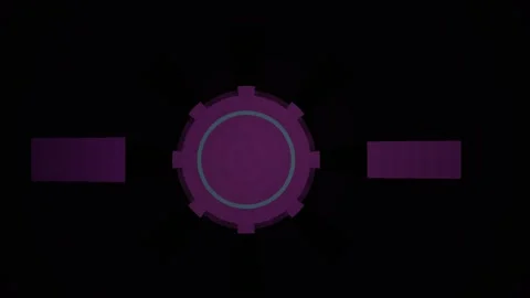 Purple gear turning on black background. Stock Footage 334194497