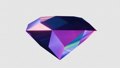 Purple gem seamless loop with alpha channel 库存影片 335349022