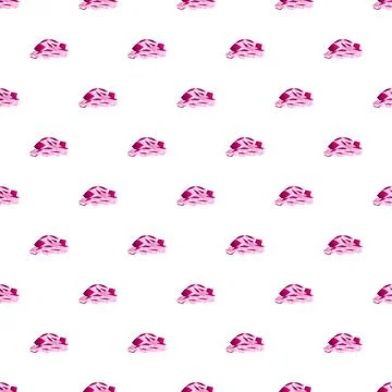 Purple gems repeating seamless pattern on white background Illustrazione stock