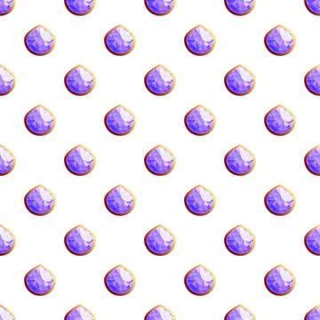 Purple gemstones pattern creating a seamless luxury background Stock Illustration