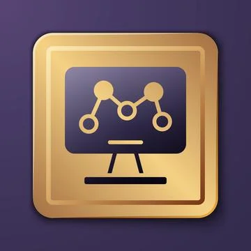 Purple Genetic engineering modification on laptop icon isolated on purple 스톡 일러스트
