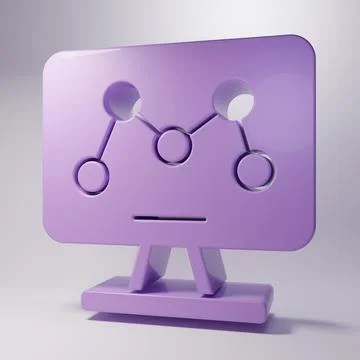 Purple Genetic engineering modification on laptop icon isolated on grey bac.. イラスト素材
