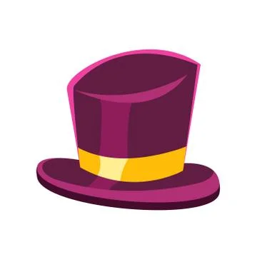 Purple gentleman hat vector Illustration Illustrazione stock