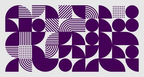 Purple Geometric Abstract Pattern Stock Illustration