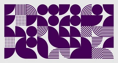 Purple Geometric Abstract Pattern Stock Illustration