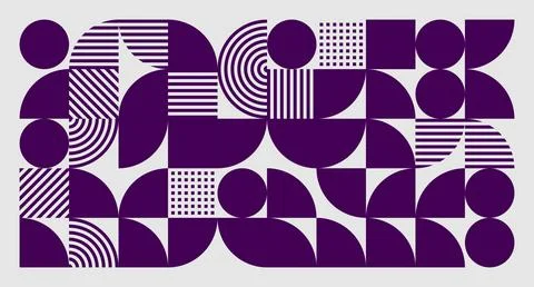 Purple Geometric Abstract Pattern Stock Illustration