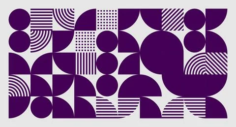 Purple Geometric Abstract Pattern Stock Illustration