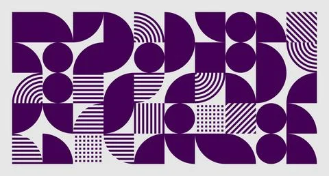 Purple Geometric Abstract Pattern Stock Illustration