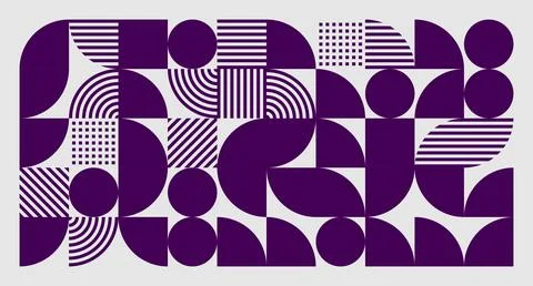 Purple Geometric Abstract Pattern Stock Illustration