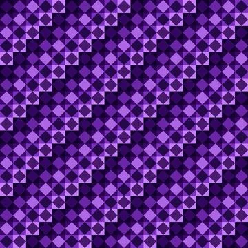 Purple Geometric Argyle Pattern - Abstract Seamless Checkered Rhombus Background 스톡 일러스트
