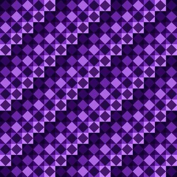 Purple Geometric Argyle Pattern - Abstract Seamless Checkered Rhombus Background 스톡 일러스트