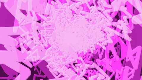 Purple Geometric Bots Rotation Stock Footage 100394781