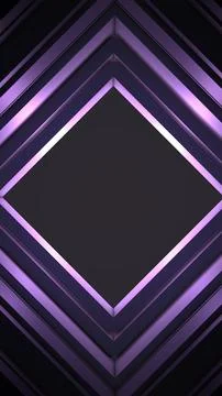Purple geometric diamond frame with empty center for premium tech poster, b.. Stock Illustration