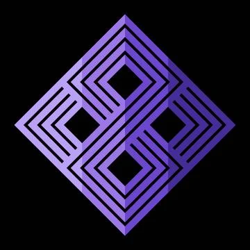 Purple Geometric Diamond Pattern Stock Illustration