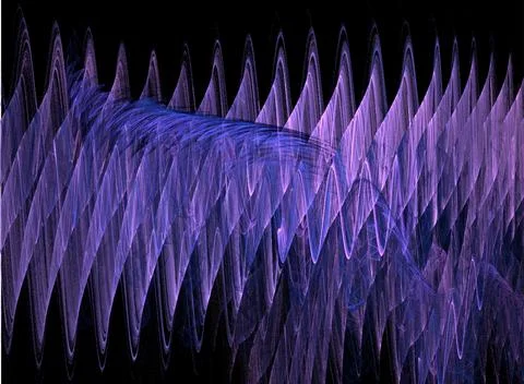Purple geometric graphic pattern on black background Illustrazione stock