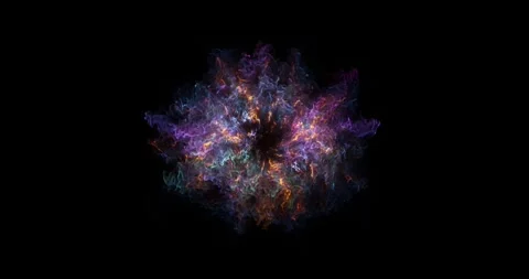 Purple Geometric Magic Energy Source Spot On Black Screen Vídeo Stock 332263560