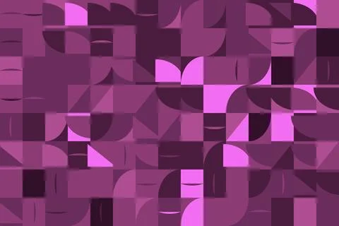 Purple Geometric Mosaic Seamless Pattern Abstract Grid Background Illustratio Stock Illustration