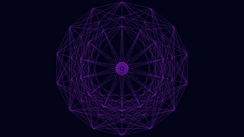 Purple geometric pattern intricate and symmetrical design 스톡 동영상 263539844