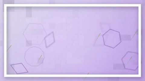 Purple Geometric Polygon Motion Background with White Border Видео 345314583