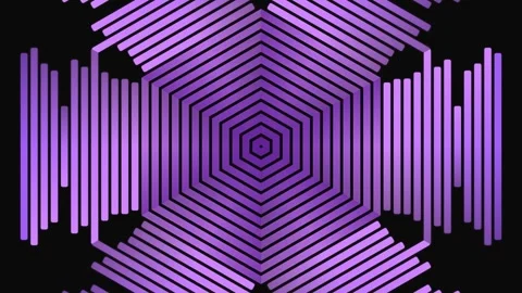 Purple Geometric Shapes Audio Visualization. Stock Footage 329289717